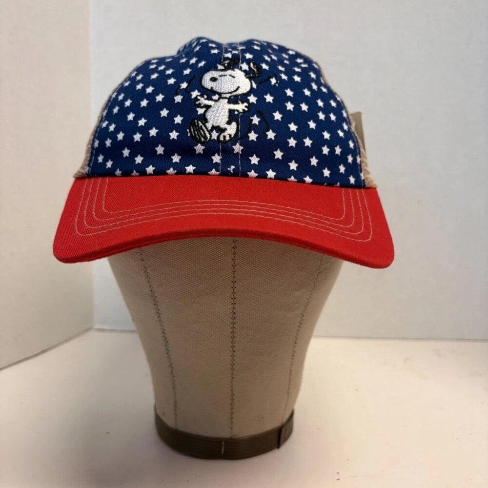 USA Banner Snoopy Dancing Dad Hat Mesh Backing, Adjustable Adult NEW